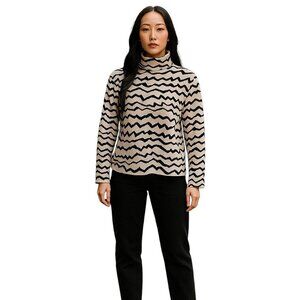 Lita by Ciara Merino Wool Sweater Pullover Mock Neck Long Women's Large